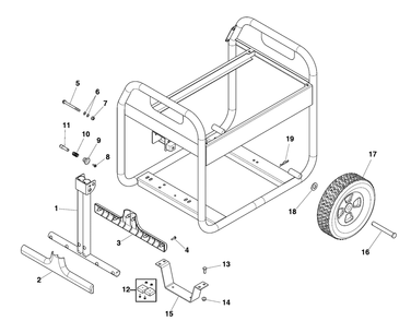 Wheel Kit (80005137) Diagram and Parts List for 030728-01  Briggs and Stratton Generator